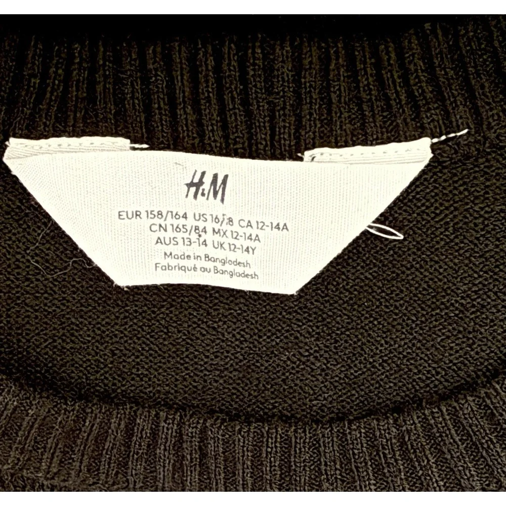 H&M Christmas Motif Sweater, Jumper Santa Rudolph Video Unisex 16/18 EUR 158/164